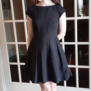 French Connection Black Pleated Dress